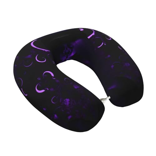 Almohada de viaje de espuma viscoelástica negra miniatura 2