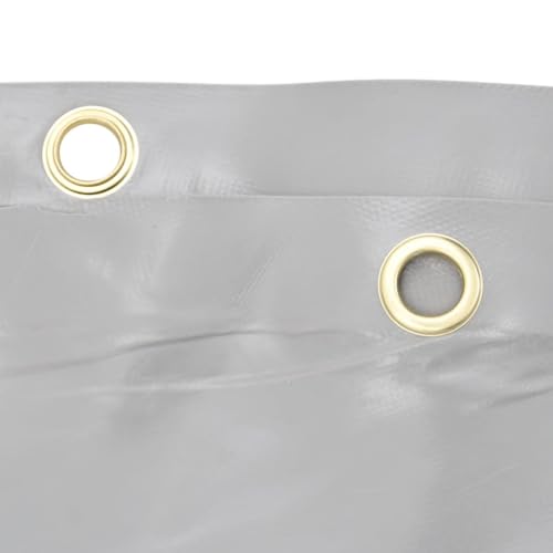 vidaXL Abdeckplane, Plane mit Metall&ouml;sen, Abdeckung UV-Best&auml;ndig Schimmelbest&auml;ndig, Schutzh&uuml;lle Zeltplane Rei&szlig;fest Wasserfest, Grau 5x7 m 650 g/m&sup2;