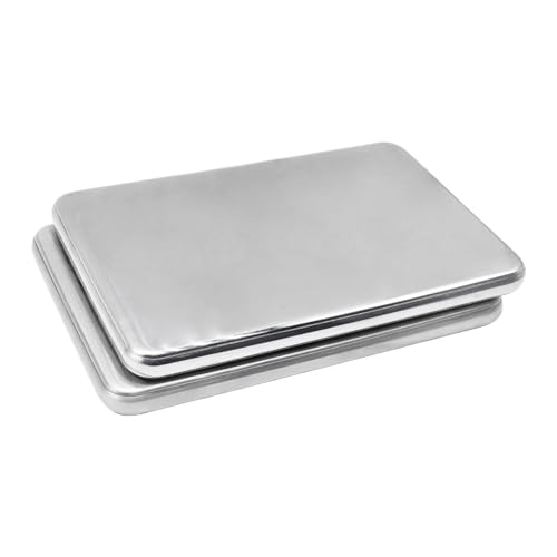 Generico de acero | 2 bandejas pequeñas de acero reutilizables | Hielo portátil para lonchera – para camping, barbacoa, playa, al aire libre, trabajo, escuela, preparación de comidas y compras