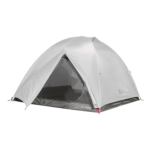 Teton Mountain Ultra Tent; 4 Person Backpacking Dome Tent for Camping; Grey