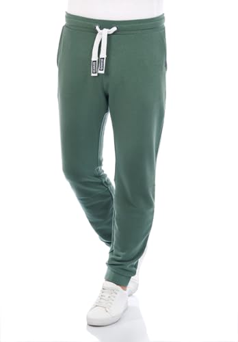 Riverso RIVLino Pantalon de Jogging Long en Coton Pour Homme - Coupe Droite, Survêtement, Loisirs, Sport - Gris, Rouge, Bleu, Noir, Vert Sapin - Tailles S à 5XL