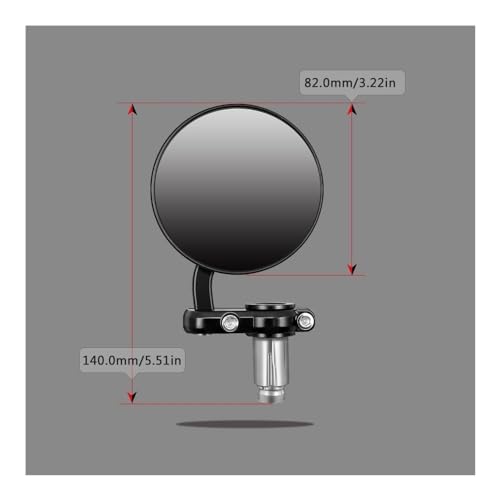 Espejo retrovisor para motocicleta lateral para manillar compatible con Gsxr y Hayabusa 3