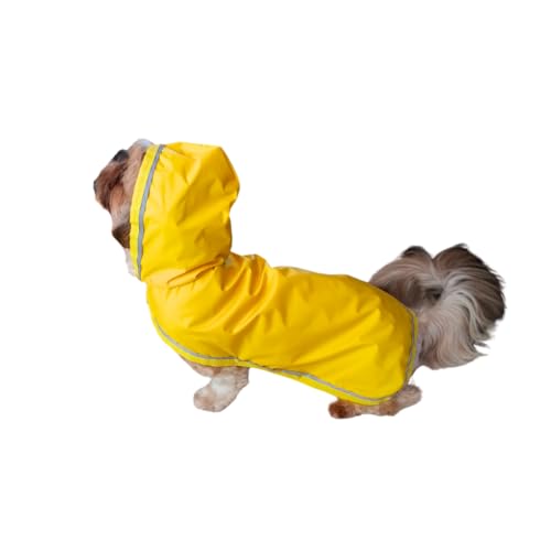 Capa De Chuva Cachorro Pet Grande Capuz Impermeável Regulável Refletiva (XG)