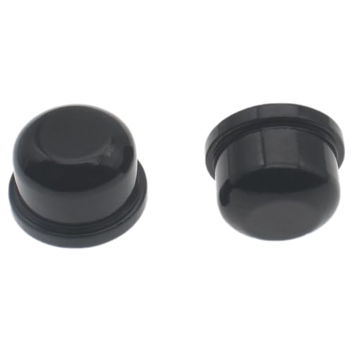Image of 2 Pcs Solid Lamp Finials Caps 1 /4-27 Lamp Finial Knob Lamp Accessories Tapped of Tops for Lamp Shade Holder Harp (Black)