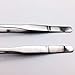 Reptile Feeding Tongs Stainless Steel Straight and Curved Tweezers Polished Long Handle Feeder Tools for Lizard Gecko Snake Spider Bird and Fish Aquariums,Silver