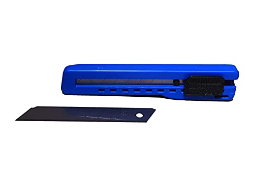 Image of Paper Cutter Stationary Item Standard Quality Knife 18mm (Multicolour) Art cutting blade with lock system (Pack Of 2)