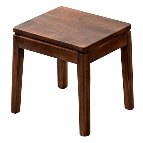 Taburete Pequeño de Madera Natural Altura 30cm Listo para Usar Pies Antideslizantes Banqueta Madera Versatil para Salon Dormitorio Entrada Piso Pequeño