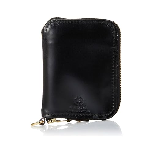 [グレンロイヤル] 財布 【SMALL ZIP WALLET】 2つ折り ミニ財布 コンパクト 小銭入れ付き ブライドルレザー 牛革 本革 イギリス製 英国製 [03-5814] NEW BLACK