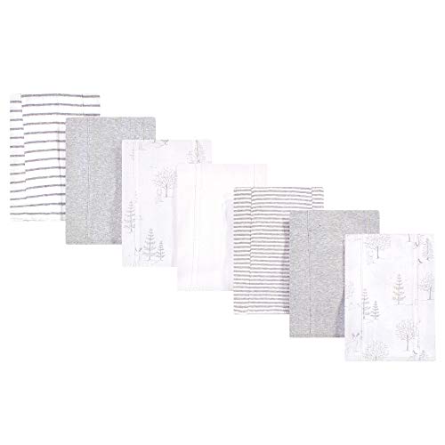 Image of Touched by Nature Unisex Baby Organic Cotton Burp Cloths, Gray Woodland, One Size