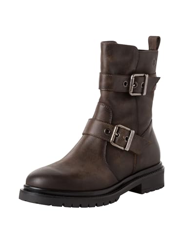 Tamaris Damen Stiefelette Leder bequem; CIGAR, EU 39 – Ansicht 1