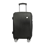 Mala de Viagem de Bordo 10Kg em ABS Rodinhas 360º Cadeado Integrado Multmaxx (Preto)