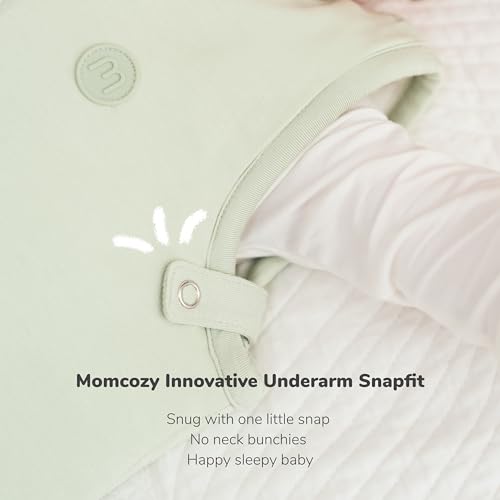 Image of Momcozy Sleep Sack for Toddler 12-24 Months, 1.5 TOG Baby Wearable Blanket with Supportive Plush Filling, Two-Way Zipper for Easy Diaper Changes, Snap-Fit Design for Growing Toddlers, Large, Green