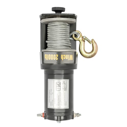 Cabrestante eléctrico de 400W con polipasto de cable y mando a distancia por cable, altura de elevación 6 m, capacidad de carga 900 kg