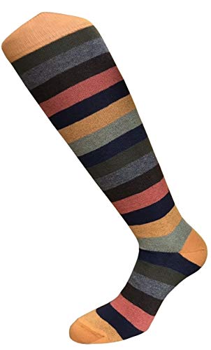 Mens Cotton Knee Socks (4 Pairs) Warm Cotton Boot Socks for Men Size 7.5-12 (One Size) Made in Italy3