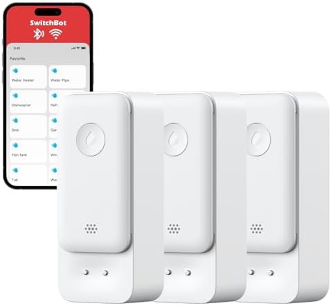 SwitchBot WiFi Flood Sensor, Smart Water Leak Detector 3P…