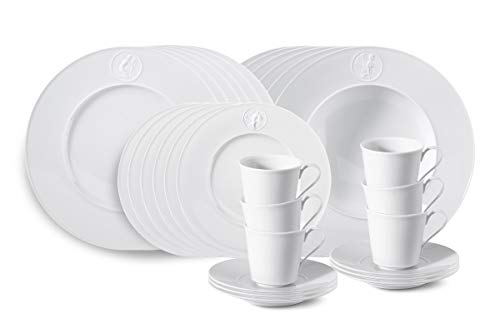 Arkadia dinerset 30-delig porselein van KPM Berlin - bordenset - porseleinen set - handgemaakt & als geschenk verpakt - wit