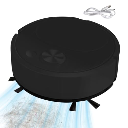 BommFu Robot Aspirapolvere Automatico - Aspirapolvere Robot Con Potente Aspirazione Per Pelì Di Animali - Dispositivo Di Pulizia Per Soggiorno Camera Da Letto Cucina Bagno Appartamento