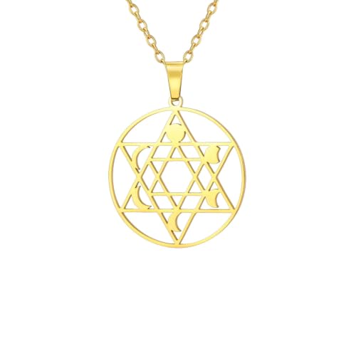 Pendentif étoile de David collier bénédiction juive anti-ternissement
