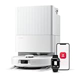 roborock QV 35A Aspirateur Robot Laveur, 8000Pa HyperForce, Station Multifonctionnelle, Serpillière Rotative 200 TR/Min & Relevable 10mm, Anti-enchevêtrement, Évitement d'obstacles, Cartographie, APP