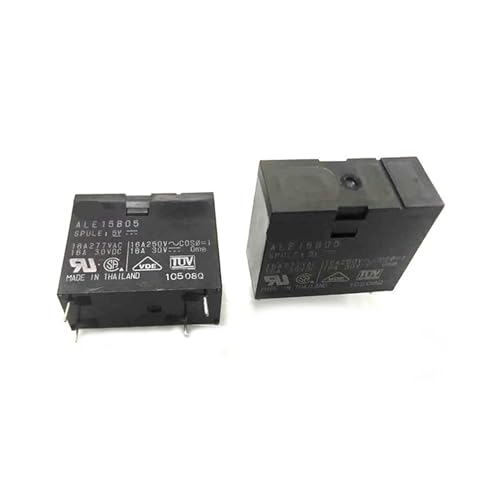 Lot de 5 relais ALE15B05 5V 16A à 4 broches pour réparations et montages électroniques