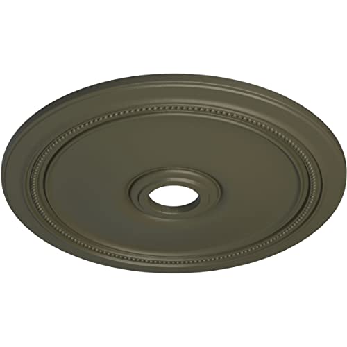 Image of Ekena Millwork CM24DIWHF Diane Ceiling Medallion, 24 inchOD x 3 5 /8 inchID x 1 1 /4 inchP (Fits Canopies up to 6 1 /4 inch), Hand-Painted Witch Hazel