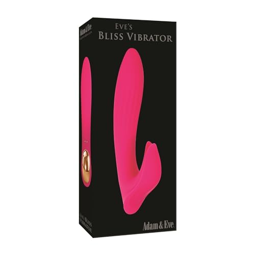 Adam & Eve Eve’s Bliss Vibrator, Dual Motors for Clitoral & G Spot Stimulation, 10 Vibration Functions, Waterproof Rechargeable Adult Toy, Rose Gold Silicone Design, Submersible & Body Safe, 7