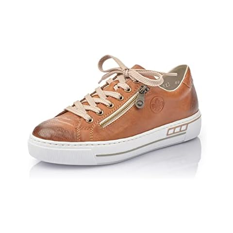 Rieker Women's Slip On Sneaker in Brown Cover