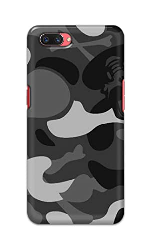 Image of Printed Hard Back Cover Case for Oppo A3s | Oppo A5 2018 | Realme C1 | Realme C1 2019 Back Cover (Army Pattern) -702