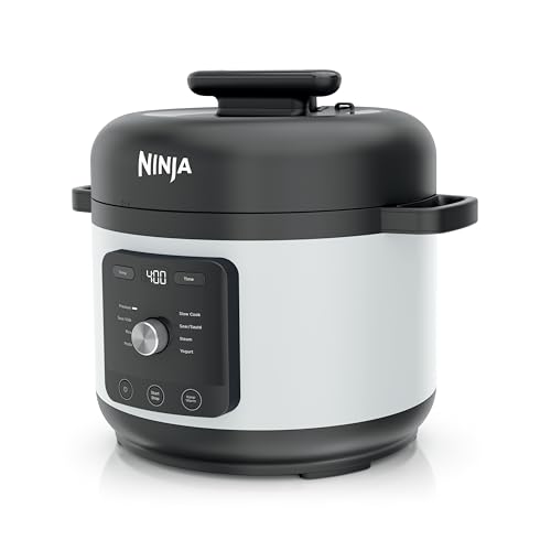 Ninja HyperHeat 9-in-1 6.5-qt Pressure Cooker | Steams, Slow Cooks, Sears, Sautés, Sous Vide, Yogurt & More | With SimpliServe Pot | Powerful 1200-Watt | White | PC201WH