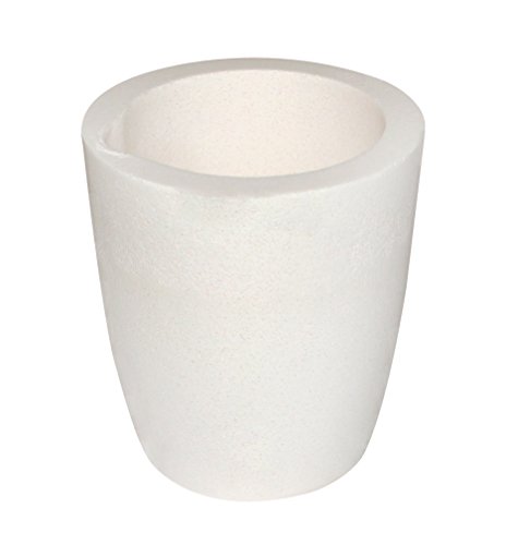 750 Gram Ceramic Alumina Crucible Cup for Precious Metal Casting Gold Silver Bronze Copper Brass Melting