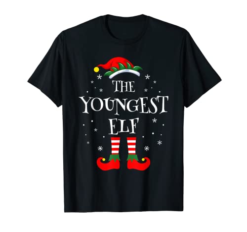The Youngest Elf Christmas Family Matching Group Xmas Funny T-Shirt