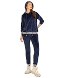 FASHION RELEVANCE Damen Hurt Women's navy blue velour set mit Hose-S/M
