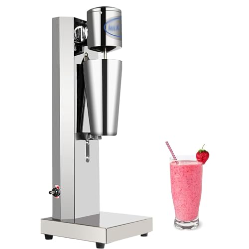 Licuadora comercial de batidos con construcción de acero inoxidable y espumador multifunción para preparación de bebidas y postres