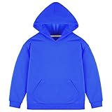 BIG ELEPHANT Sudadera con Capucha para Niño – 100% Algodón, Hoodie Ligero de Manga Larga con Bolsillo para Escuela y Uso Diario