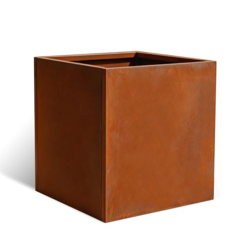 GZGNEEVL Corten Steel Planter Box 24 Inch, Large Outdoor Planters