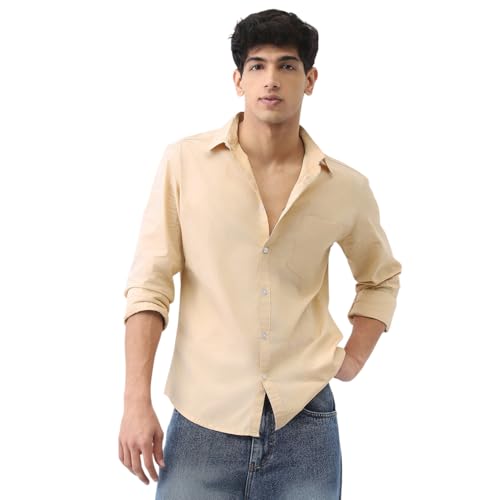 Image of Urbano Fashion Men's Cotton Full Sleeve Regular Fit Casual Solid Shirt