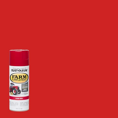 Image of Rust-Oleum 280136 Farm & Implement Spray Paint, 12 oz, Ford Red, (Pack of 1)