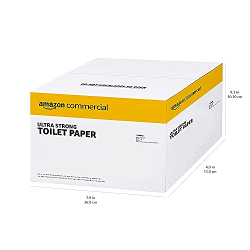 AmazonCommercial FSC Certified 2-Ply White Ultra Strong Toilet Paper, Septic Safe, 286 Sheets per Roll - 36 Rolls