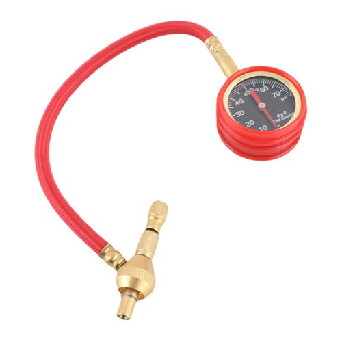 Juego de herramientas de válvula de dial, deflactores rápidos de neumáticos de alta resistencia Manómetro de presión de aire de neumáticos fácil de conectar para neumáticos grandes todo