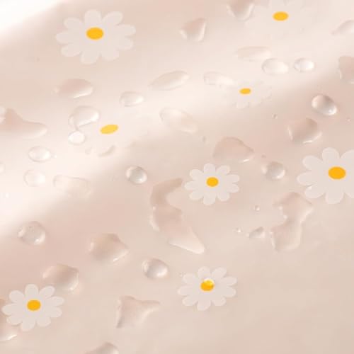 Image of PulGos Pack of 5 Multipurpose Storage Bags - Frosted Semi-Transparent Travel Pouches with Daisy Print | Reusable Zip Bags for Toiletries, Makeup, Shoes & Gifting | Travel Packing Cubes
