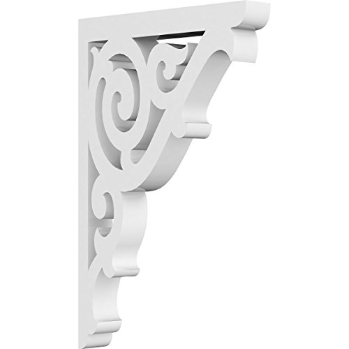 Ekena Millwork BKTP01X04X06AT Athens Architectural Grade PVC Brackets, 5/8"W X 4"D X 6"H
