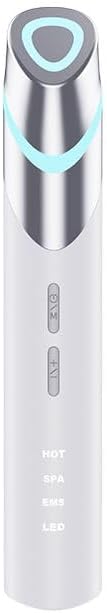 4-in-1 Facial Device, Microcurrent Face Massager with Heat Therapy & Vibration, LED Light, and Boosting Serum Absorption