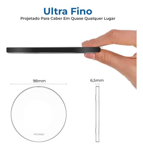 Carregado Compatível Com iPhone Samsung Xiaomi Ultrarápido Wireless de Alta Tecnologia - Carregament