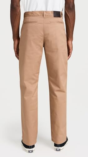 Naked & Famous Denim Men's Straight Chino Beige Stretch Twill Trousers3