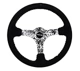 NRG Innovations NRG-RST-036DC-R Reinforced Steering Wheel Hydro Dipped Digital Camo 3' Deep, 5mm Spoke, 350mm Sport Steering Wheel Black Suede With Black Baseball Stitching