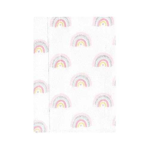 Image of Hudson Baby Unisex Baby Cotton Poly Flannel Burp Cloths, Girl New Elephant 7-Pack, One Size