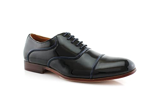 Image of Ferro Aldo Men's Classic Cap Toe Oxford Dress Shoe Collection | Perfect for Formal, Business, and Wedding Attire