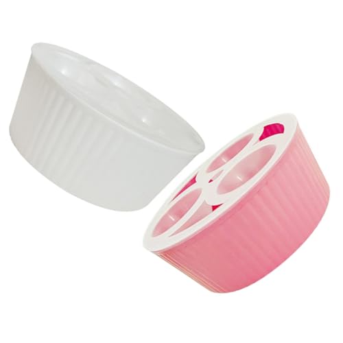 TOYANDONA Fioriera per Bulbi di Tulipano e Narciso con 3 Fori, Vaso da Giardino Piccolo e Stabile, Indicatore Livello Acqua, Set 2 Pezzi per Piante da Interno e Balcone