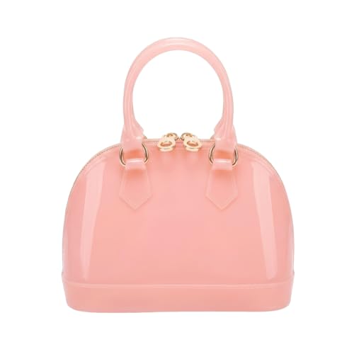 Image of Jelly Crossbody Purse Shoulder Bag, Candy Color Tote Satchel Top-Handle Handbags for Women