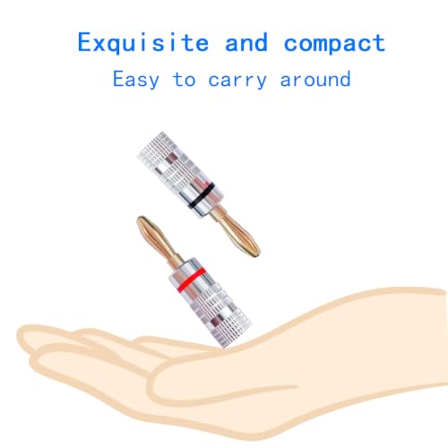 Conector de cable de altavoz de 4 mm con doble tornillo para transmisión de audio sin pérdidas 5